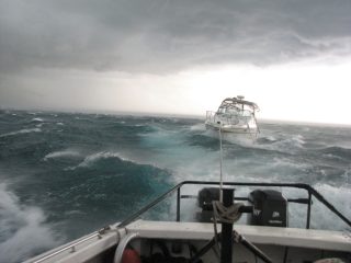 Boat tow in weather